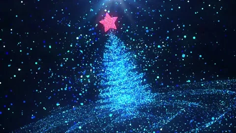 Christmas tree animated background Stock Footage 297653717