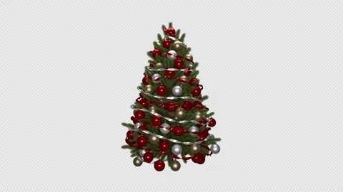Christmas Tree Animation on Alpha Stock Footage 292645203