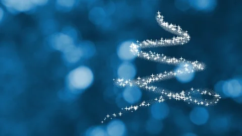 Christmas tree animation on a blurred background Vídeo Stock 97922632