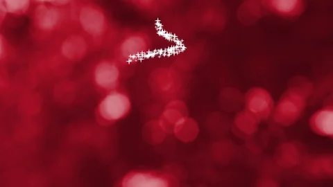 Christmas tree animation on a blurred background Video stock 98020835
