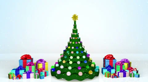 Christmas tree animation. Stock Footage 57380127