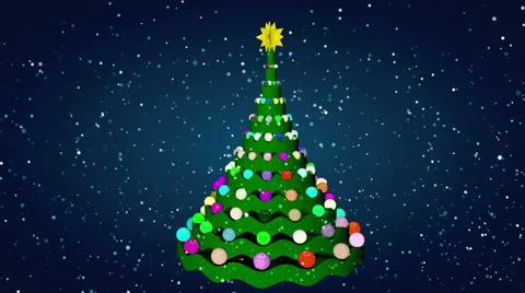 Christmas tree animation. Stock Footage 57380169