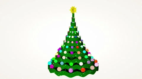 Christmas tree animation. Stock Footage 57380216