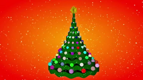Christmas tree animation. Stock Footage 57380289