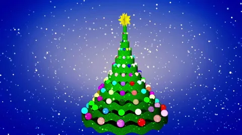 Christmas tree animation. Stock Footage 57380392