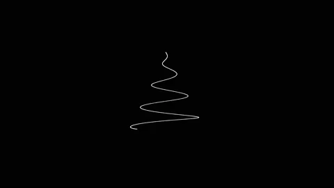 Christmas tree animation with glowing light and particles. 4K Stock Footage 171017496