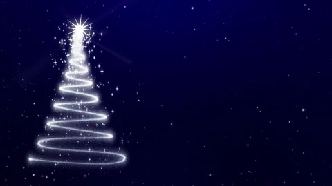 Christmas Tree Animation, Magic Particles, Dark Background Stock-Footage 279893305