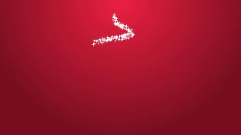 A christmas tree animation on a red background with a gradient Stock-Footage 98021121