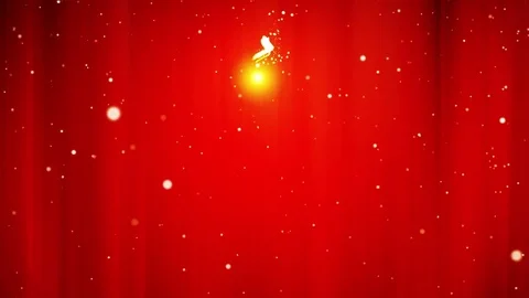 Christmas tree animation, red light curtain Stock Footage 82349273