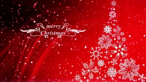 Christmas tree animation, red lights Stock-Footage 80998282