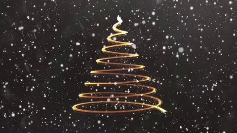 Christmas tree animation, winter magic Stock Footage 83351881