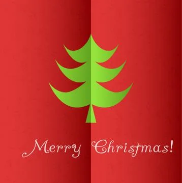 Christmas tree applique vector background Stock Illustration