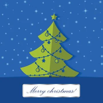 Christmas tree applique vector background. Stock Illustration