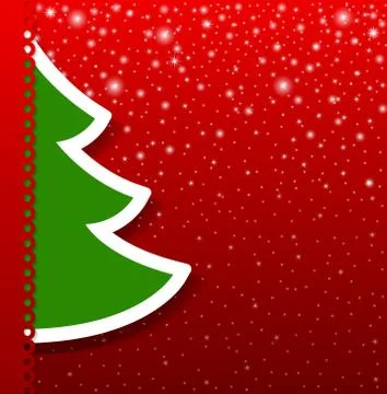 Christmas tree applique vector background. Stock Illustration