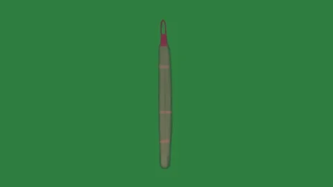 Christmas tree on an arrow it red brush hole in the middle isolated isolated Video stock 336890482