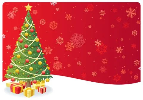 Christmas Tree Background 3 Stock Illustration