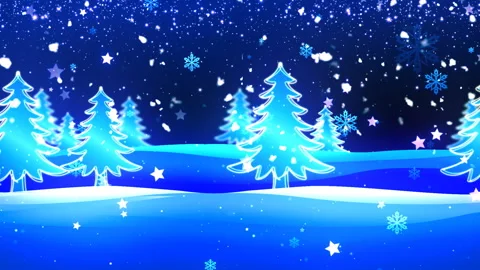 Christmas Tree Background in all blue Stock Footage 236397907