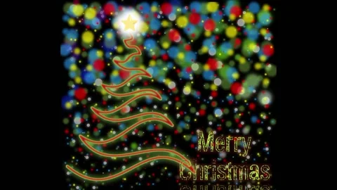 Christmas tree background and merry christmas decorated with colorful balls. Stock Footage 222973533
