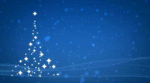 Christmas Tree Background - Blue Video stock 979923