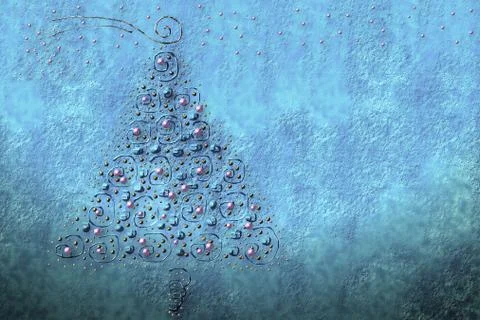 Christmas tree background with copy  space Stock Illustration
