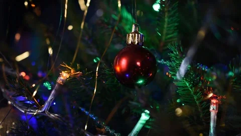 Christmas tree background Stock Footage 122389087