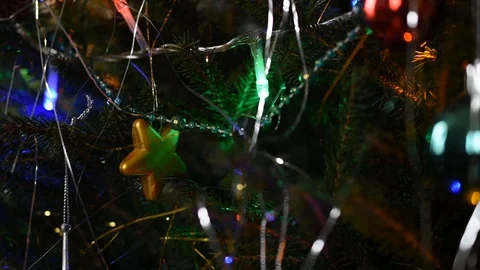 Christmas tree background Stock Footage 122389693