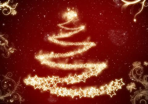 Christmas tree background Stock Illustration
