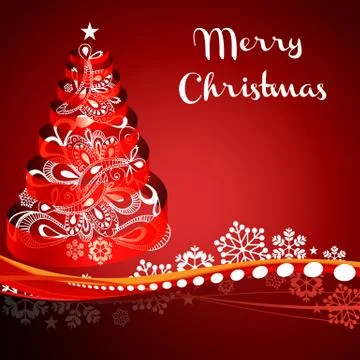 Christmas Tree Background Stock Illustration