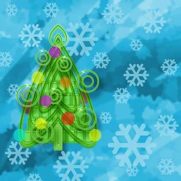 Christmas tree background Illustrazione stock