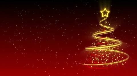 Christmas Tree Background - Merry Christmas 20 (HD) Stock Footage