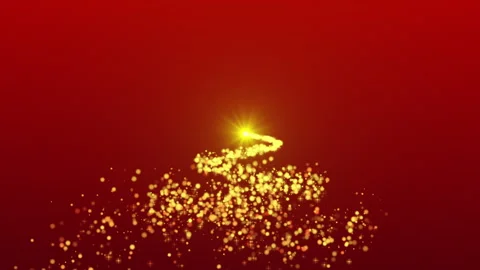 Christmas tree background - merry Christmas with Particles sparks dots glitter  Stock Footage 291398276