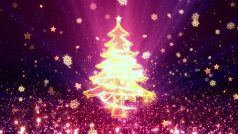 Christmas Tree Background in pink and purple Stock Footage 236397578
