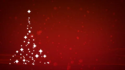 Christmas Tree Background - Red Stock Footage 979945