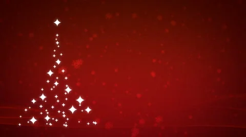 Christmas Tree Background - Red Stock Footage 979953