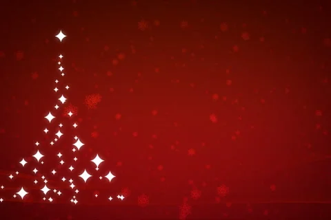 Christmas Tree Background - Red Stock Footage 979955