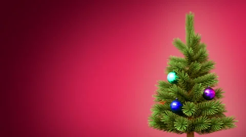 Christmas tree background, seamless looped 3d animation Stock Footage 33253359