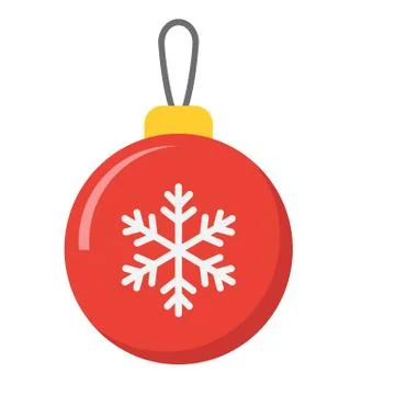 Christmas tree ball flat icon, New year Christmas Stock Illustration