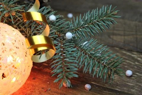 Christmas tree with ball Stock Photos