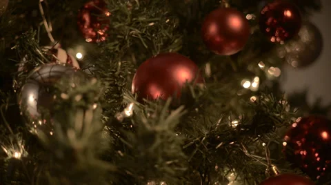 Christmas tree ball red Stock Footage 31627952