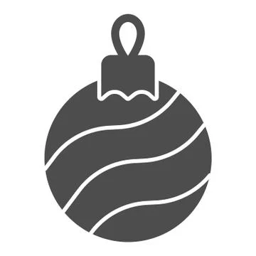 Christmas tree ball solid icon, Christmas and New Year concept, toy for spruce イラスト素材