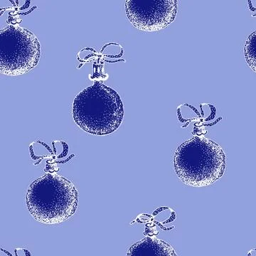 Christmas tree ball. vector seamless pattern 스톡 일러스트