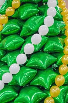 Christmas tree of balloons Foto stock