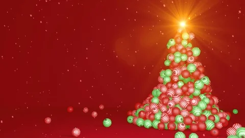 Christmas tree balls background Stock Footage 119470744
