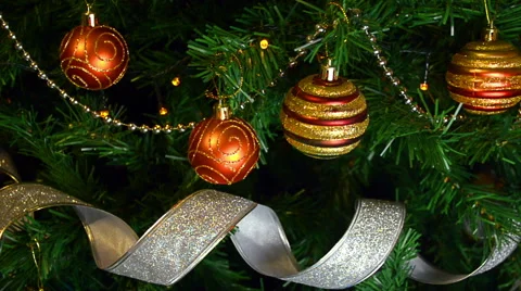 Christmas tree balls Stock-Footage 44496762