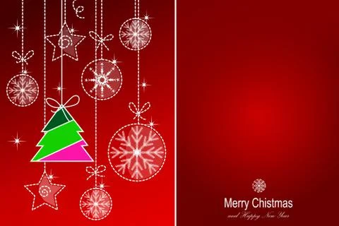 Christmas tree balls 스톡 일러스트