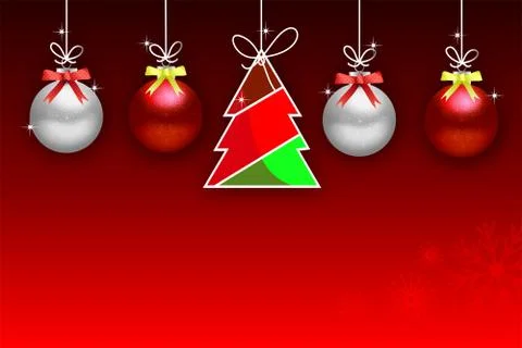 Christmas tree balls 스톡 일러스트