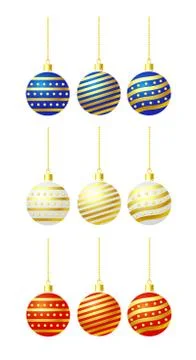 Christmas tree balls Stock Illustration