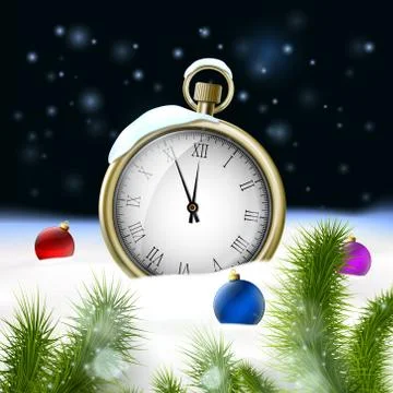 Christmas tree with balls. Stock-Illustration