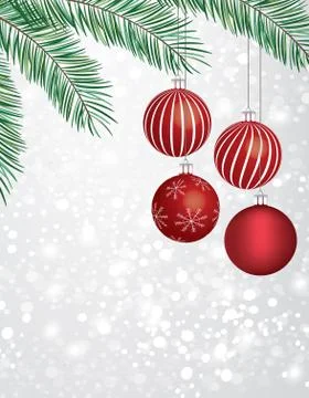 Christmas tree balls Stock Illustration