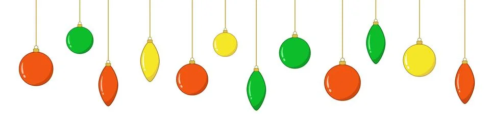 Christmas tree balls Stock Illustration